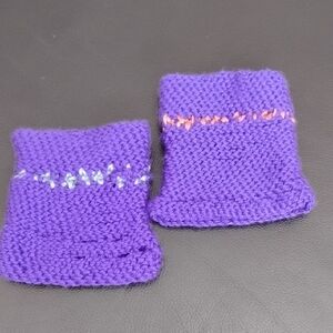 Purple Crocheted Ankle/Wrist Warmers